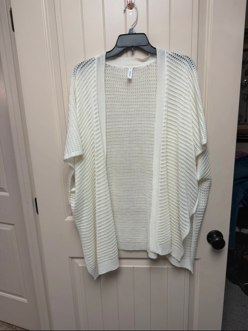 Wishlist Open-Front Cream Knit Cardigan